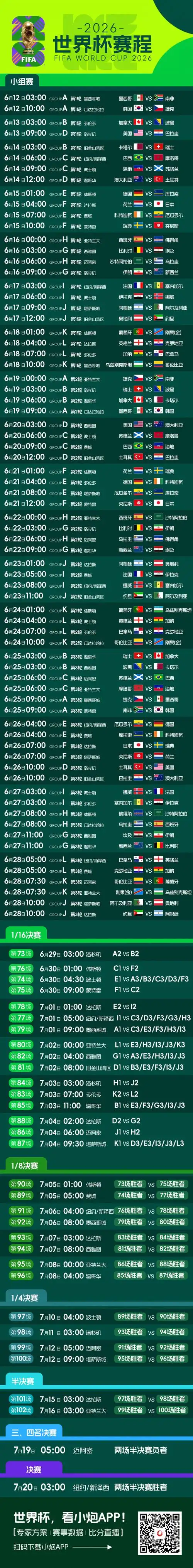 世界杯倒计时!2026美加墨赛程曝光,国足出线悬念再升级